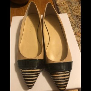 Ivanka trump beige and black flats